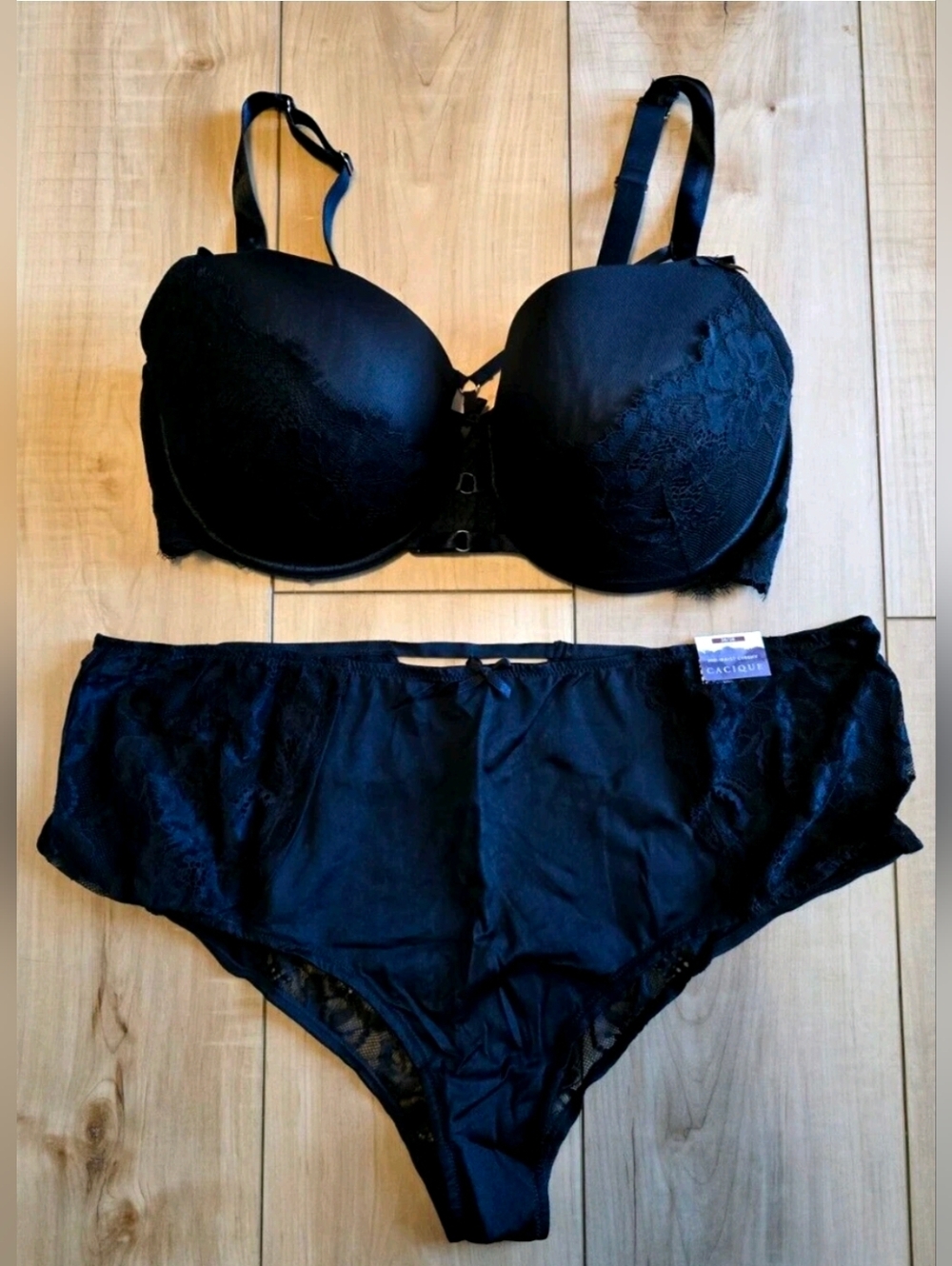 NWT NWOT Lane Bryant Cacique Bra & panties set sz 40DDD  -  26/28